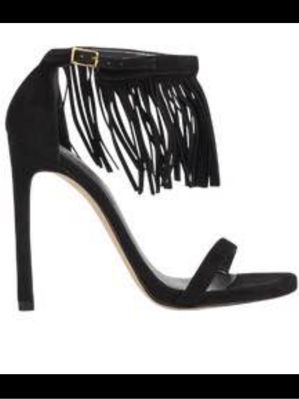 Stuart Weitzman Fringelica Suede 4.5" Heel Slingback Stilettos Size 9 - Picture 2 of 7